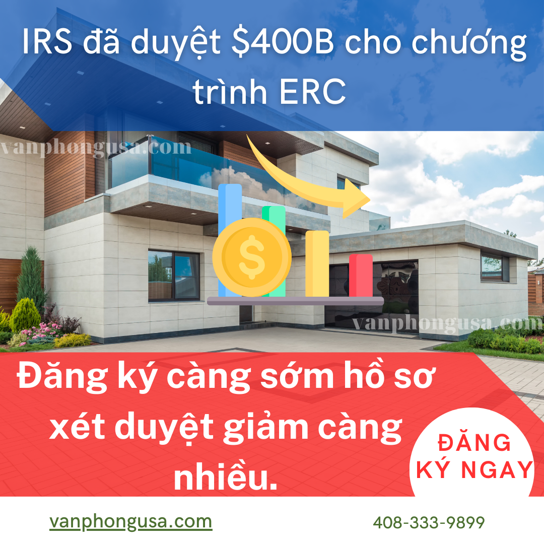 Nhận lại 2́́8.000 đô la cho doanh nghiệp của bạn với Tín dụng ERC